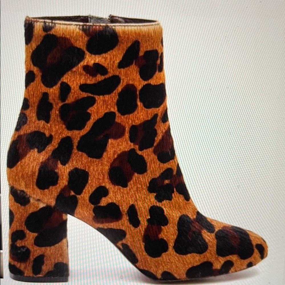 Anthropologie Matisse Grove Leopard  Calf Hair Bootie